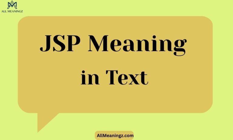 JSP Meaning in Text